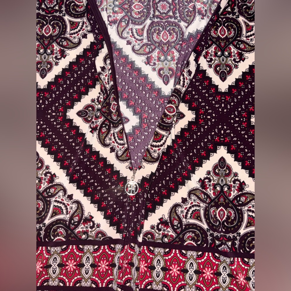 Tommy Hilfiger Women's Patchwork-Print A-Line Dress Size 4 - Picture 8 of 8